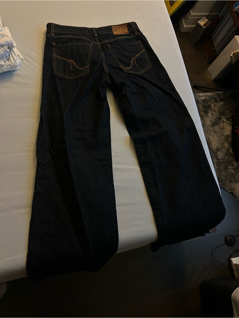 REVICE Women's Black Wide-Leg Flare Jeans - Picture 2 of 2